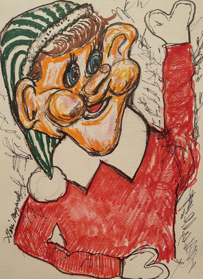 A Elfs Christmas Painting
