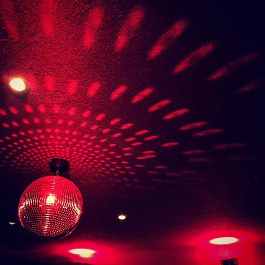 Discoball Photograph - •• • Put On The Red Light .. #red by Ivana  Nedanoska