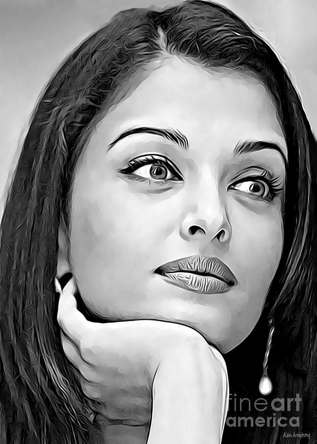 # 15 Aishwarya Rai Portrait Digital Art By Alan Armstrong