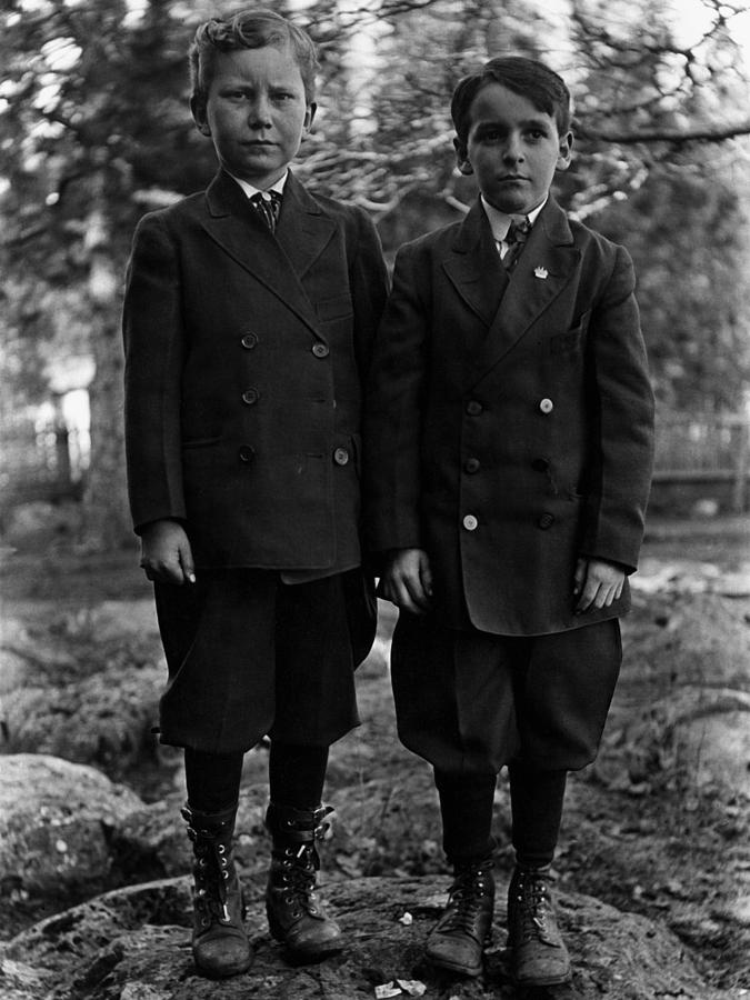 1910s Archive Black White Boat Boy Children Kids Photograph by Mark ...