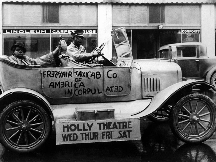 1930 1930s Archive Automobile Black White Cab Photograph by Mark Goebel