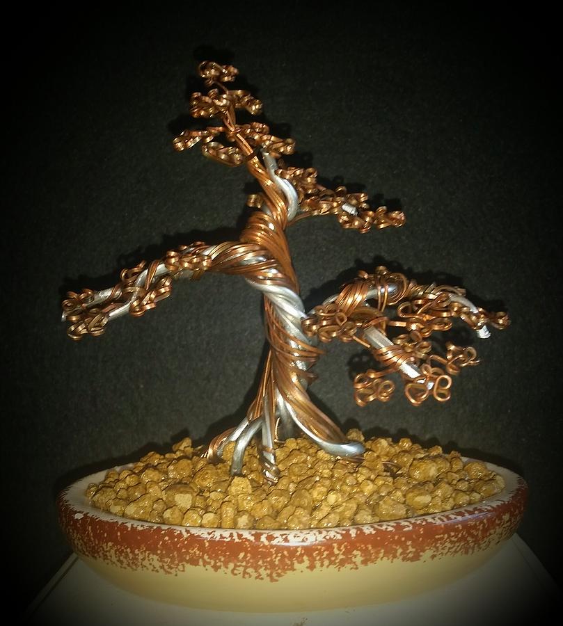 Nature Photograph - # 73 Copper and Aluminum wire tree sculpture by Ricks  Tree Art