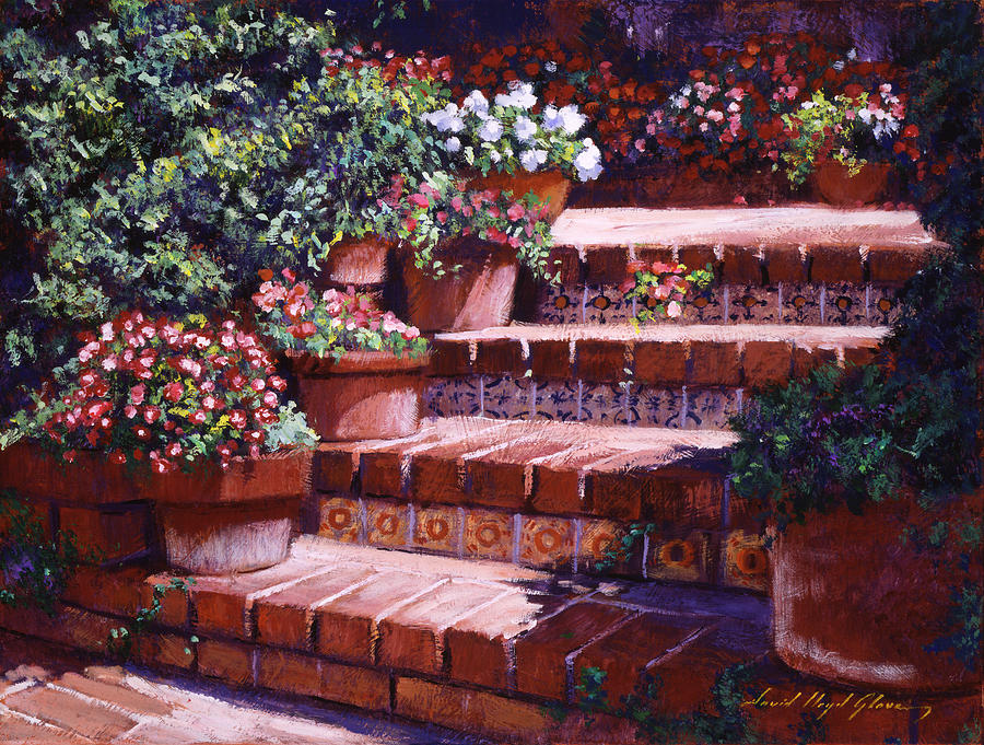 Garden Painting -  A California Greeting by David Lloyd Glover