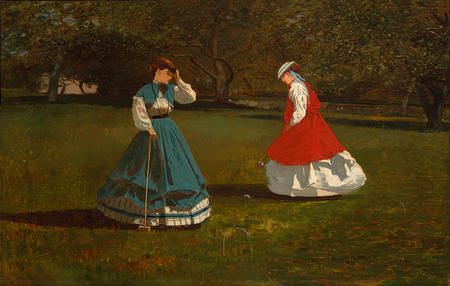 Winslow Homer Painting -  A Game Of Croquet by Mountain Dreams