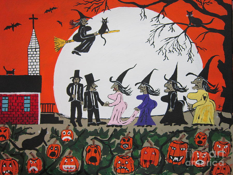  A Halloween Wedding Painting Painting by Jeffrey Koss