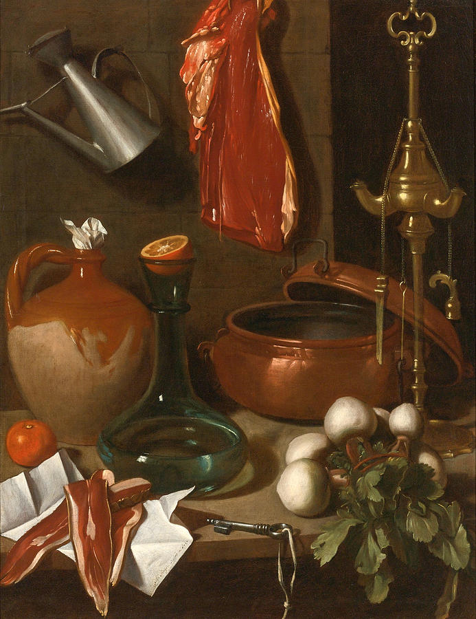 A Kitchen Still Life Painting by Carlo Magini
