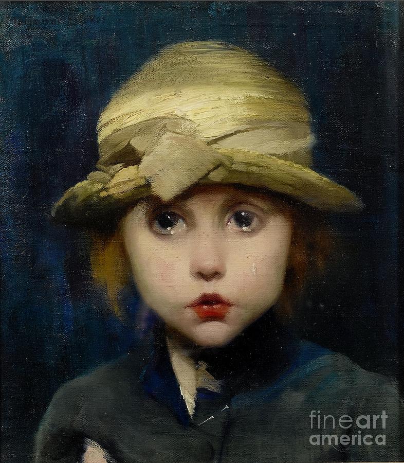  A Tearful Child by Marianne Stokes Painting by MotionAge Designs