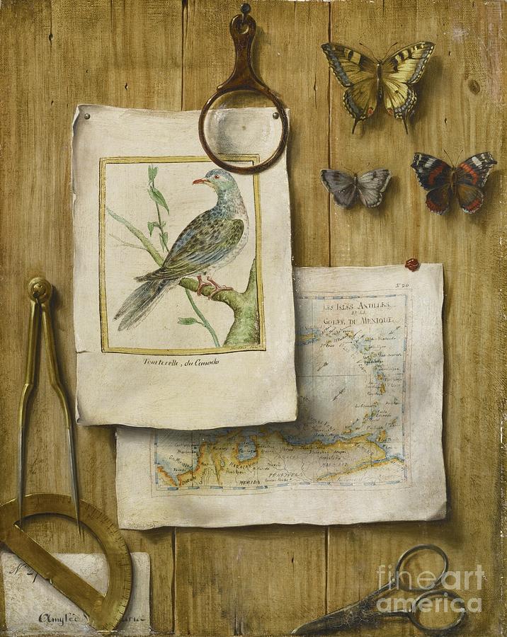 A Trompe Loeil With Magnifying Glass Painting by Celestial Images