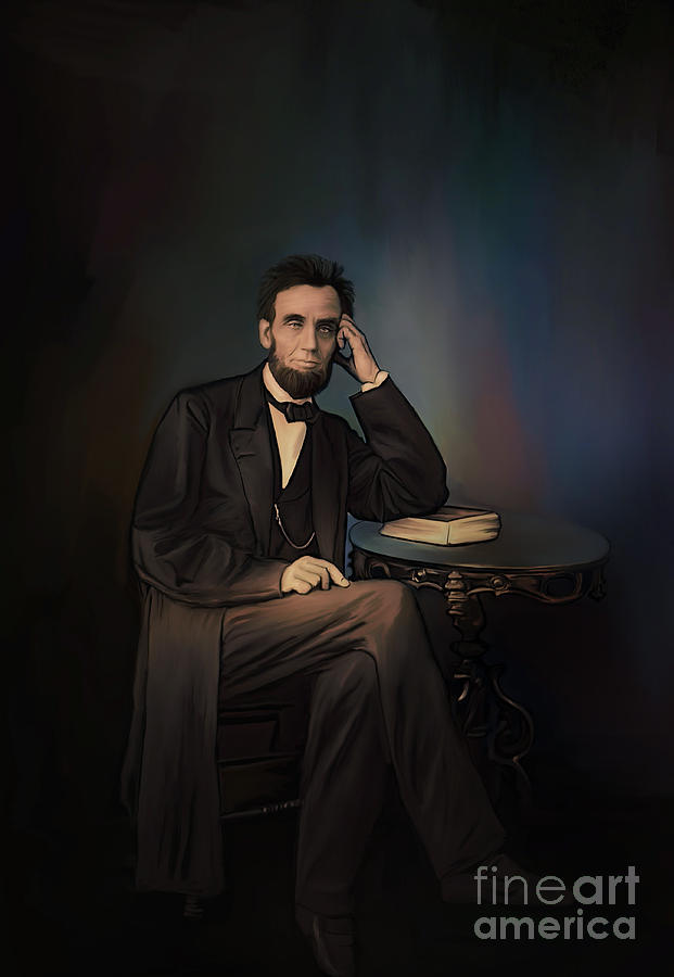  Abraham Lincoln Painting by Andrzej Szczerski