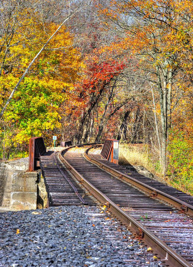 ... And The Steel Rails Still Aint Heard the News No. 3 - Near Rupert, Columbia County PA Photograph by Michael Mazaika