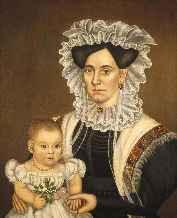  Aphia Salisbury Rich and Baby Edward Painting by Milton W  Hopkins