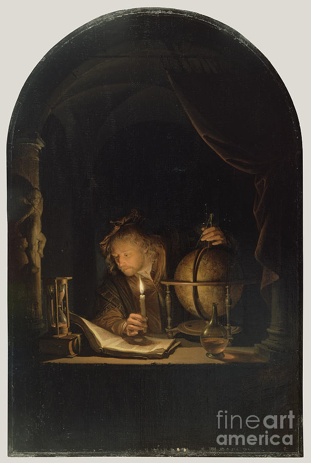  Astronomer by Candlelight Painting by Celestial Images