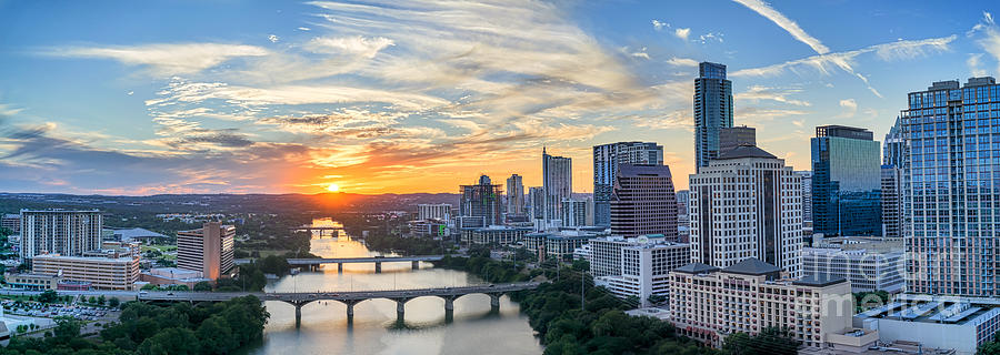 Austin Skyline from Above Photograph by Bee Creek Photography - Tod and ...