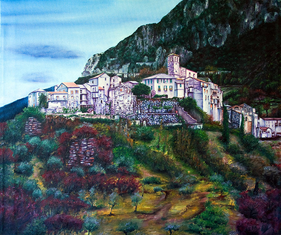   Autumn Village Painting by Michelangelo Rossi