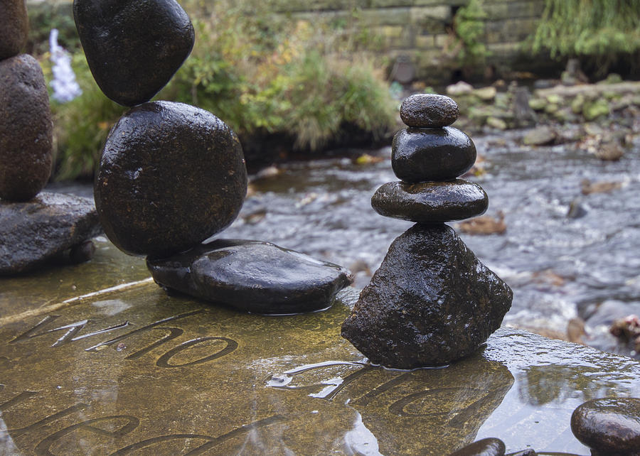 Abstract Photograph -  Balanced stones stack  by Chris Smith