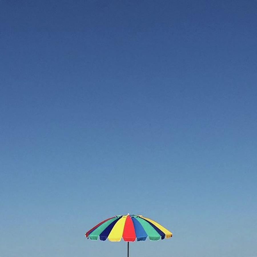 Umbrella Photograph - ☀️⛱🌈 #beach #heatwave by J A Y -