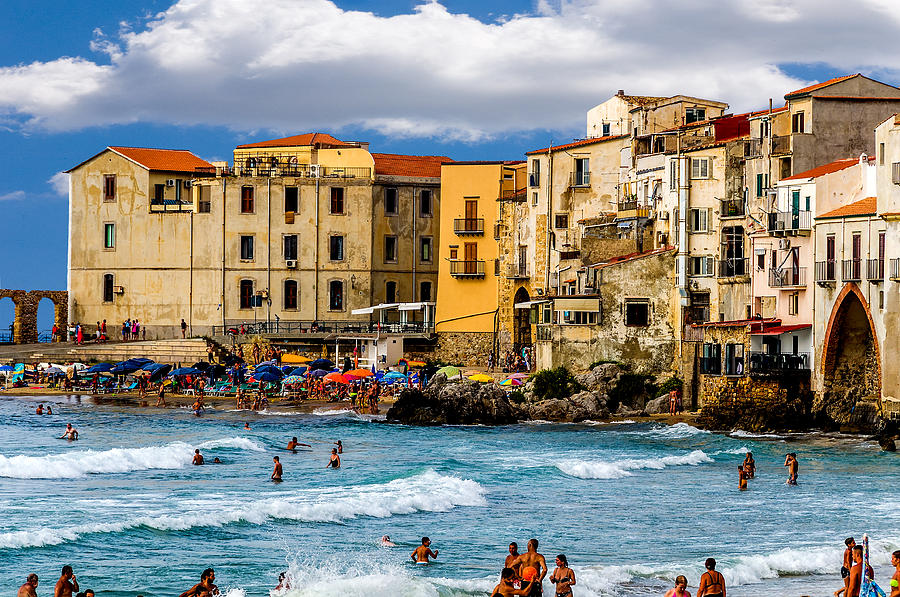  Beaches Of Cefalu Sicily Photograph by Xavier Cardell