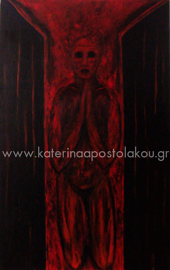   Begging for mercy Painting by Katerina Apostolakou