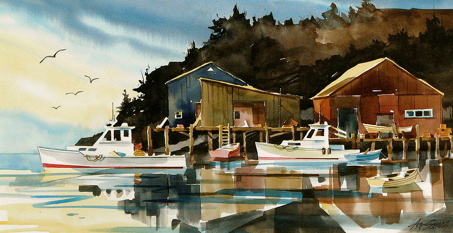   Black Mt. Inlet Painting by Art Scholz