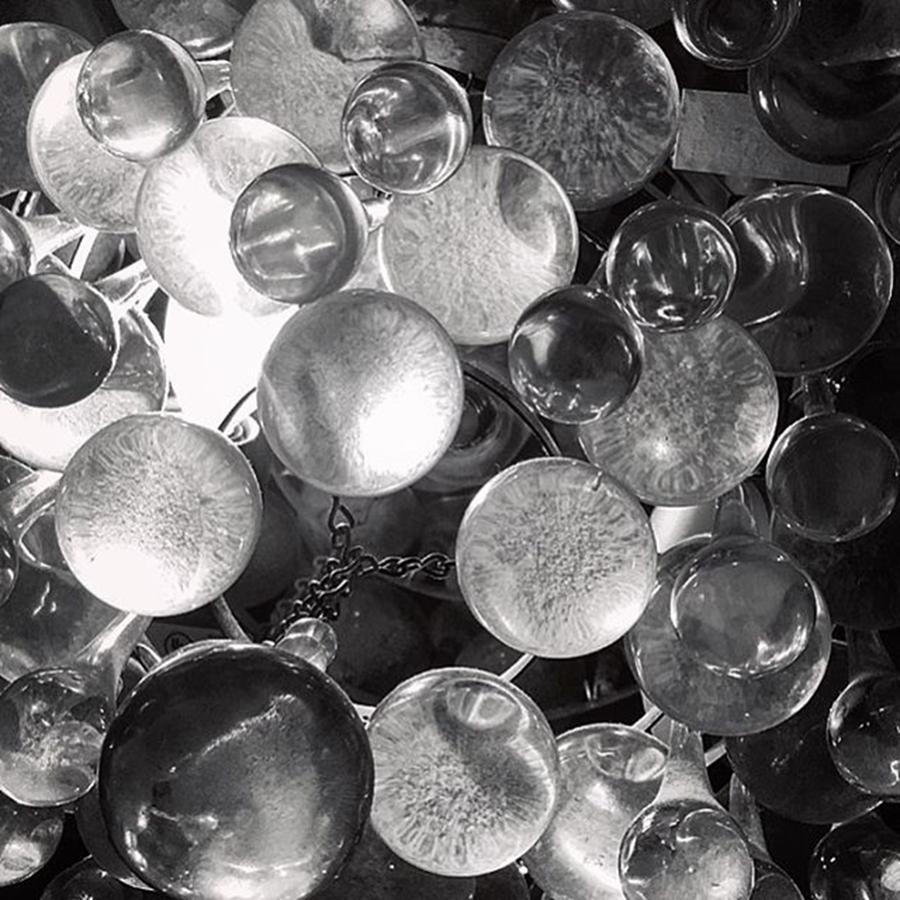 Circles Photograph - ⚪ #bnw #bubbles #chandelier #circles by Heidi Lyons
