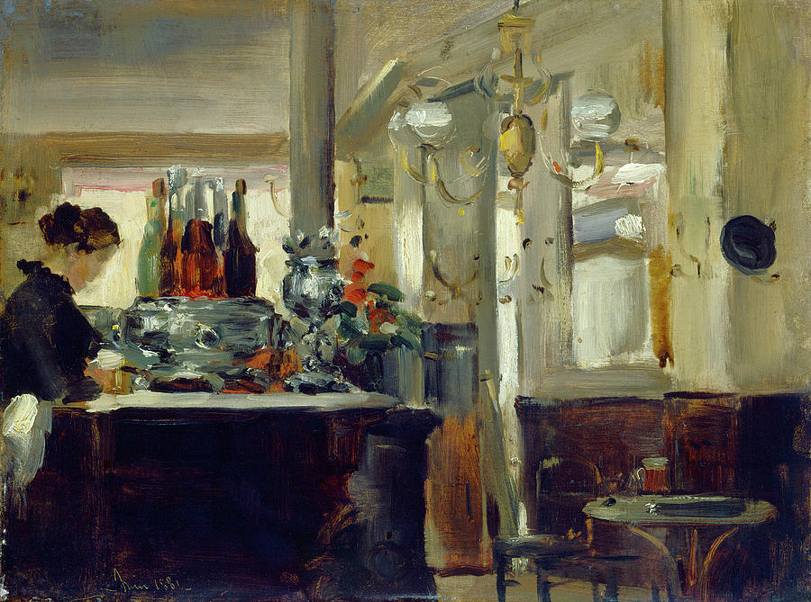  Bon Bock Cafe Painting by Style of Edouard Manet
