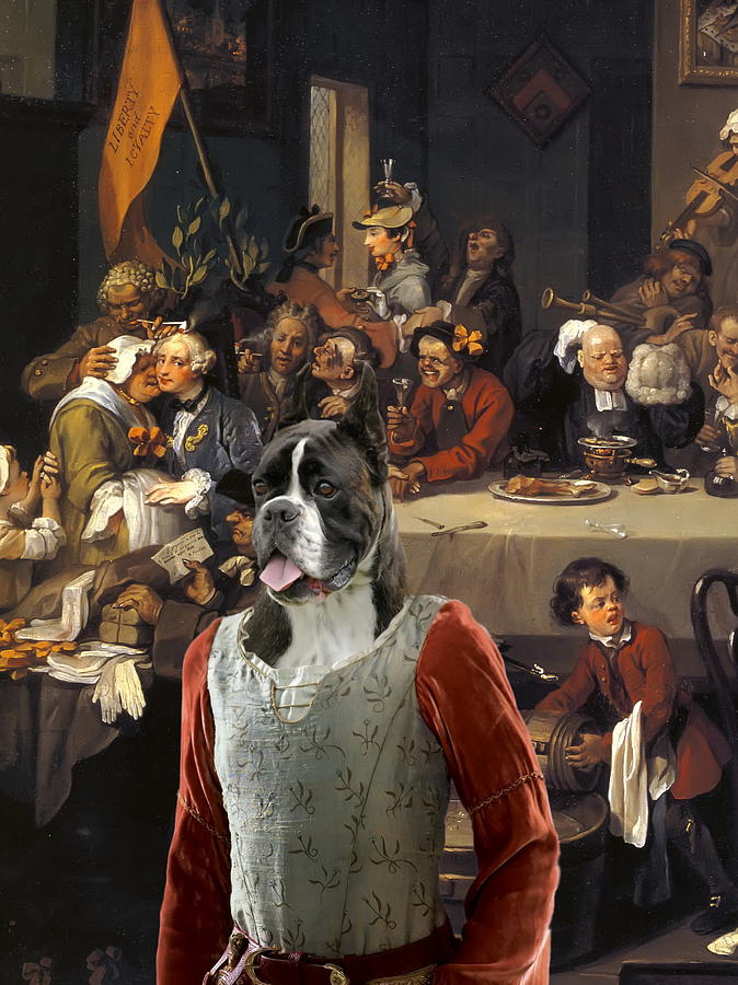  Boxer Art Canvas Print - The Banquet Painting by Sandra Sij