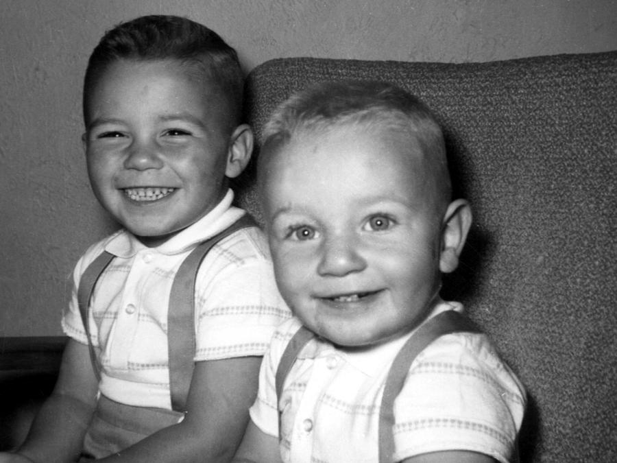 Boys Sitting Chair November 7 1962 Black White Photograph by Mark ...