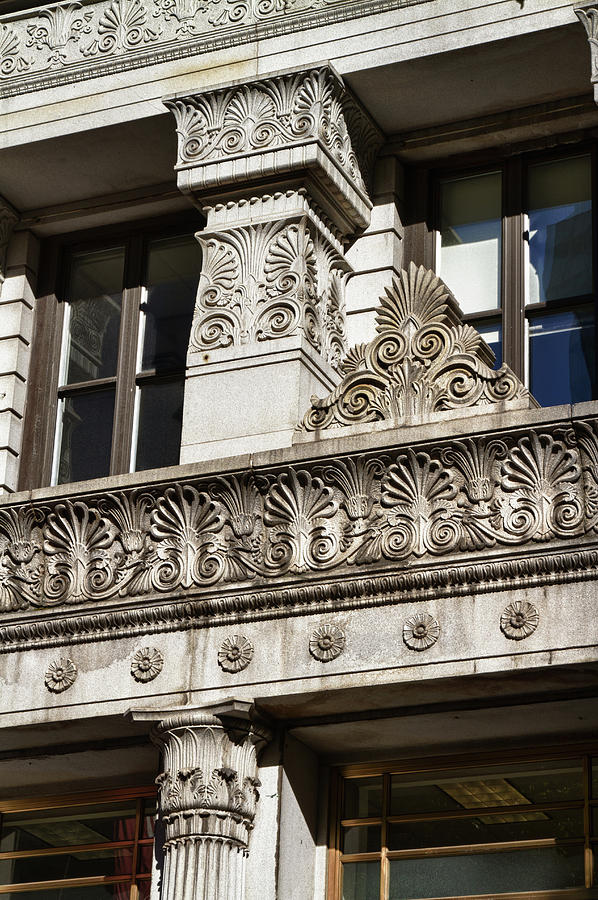 New York City Photograph -  Building Detail at Bowling Green by Val Black Russian Tourchin