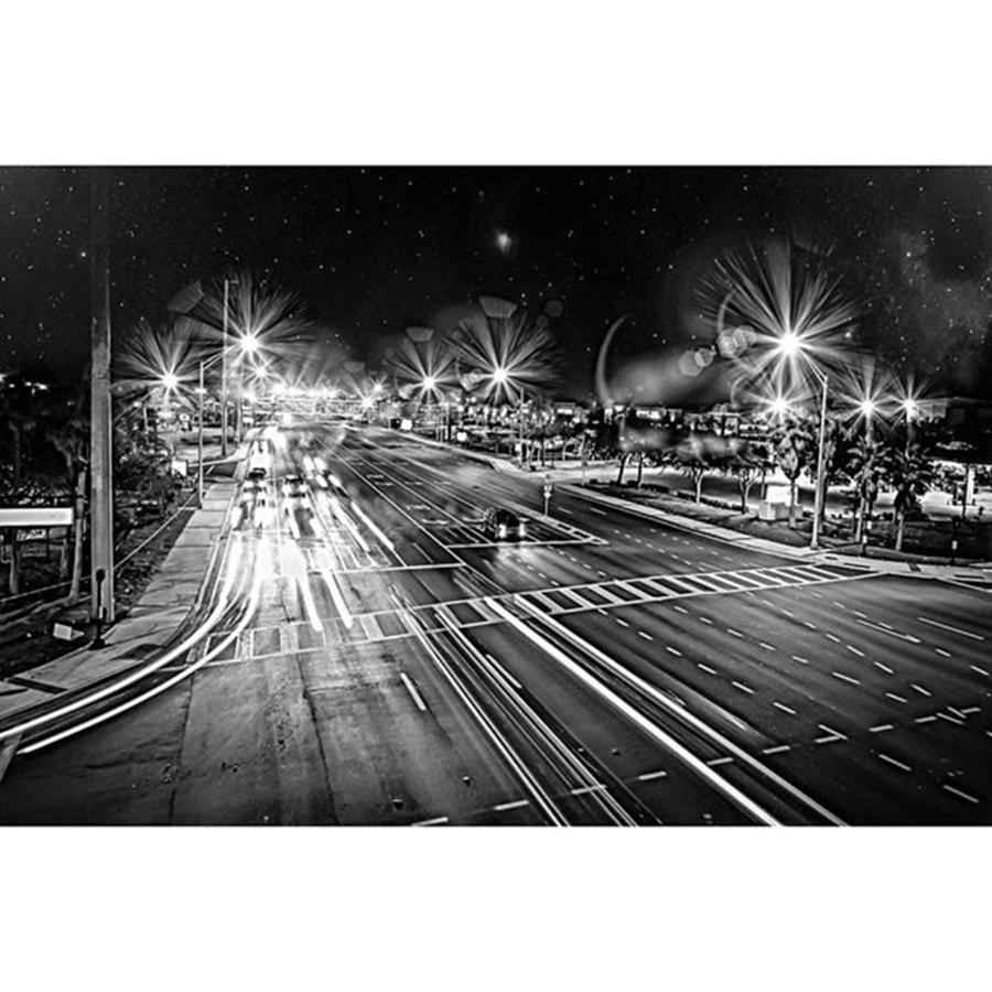 ⚪ B&w Traffic Trails ⚫ Photograph by Adam Timothy Strachn
