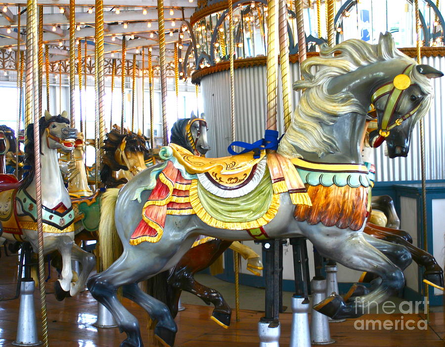 New Haven Photograph -  Carousel C by Cindy Lee Longhini