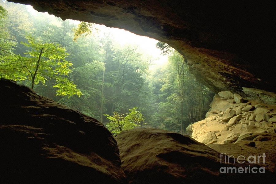 Cave Entrance In Ohio Photograph