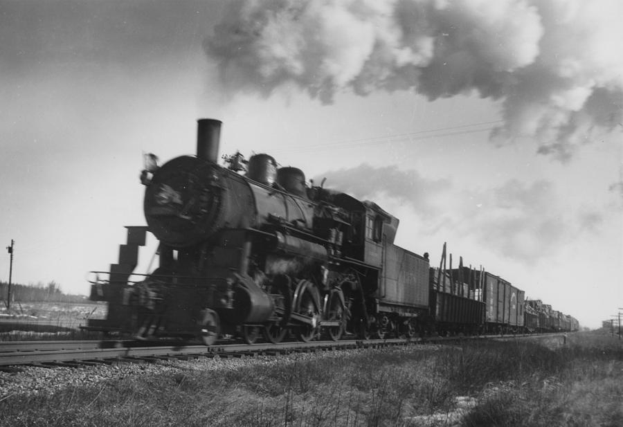 Locomotive Lets off Steam  Photograph by Chicago and North Western Historical Society