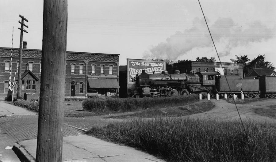 Railway Engine 2565 at Menominee Wisconsin - 1936 Photograph by Chicago and North Western Historical Society