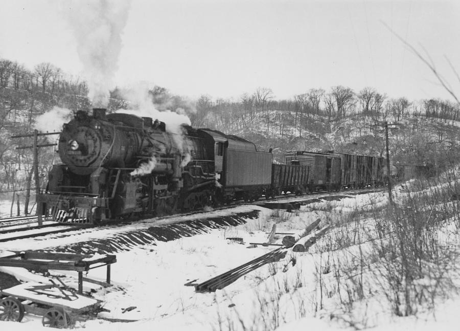  Chicago And North Western Railway Engine at Kickapoo Junction - 1927 Photograph by Chicago and North Western Historical Society