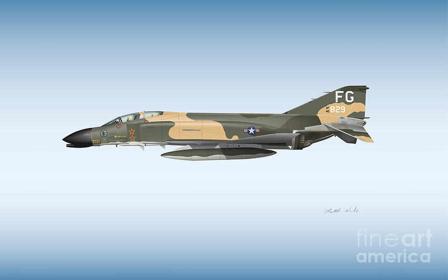 Col Robin Olds F 4 Phantom Digital Art By Matthew Webb Pixels