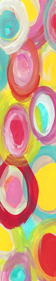   Colorful Sun Circles Panoramic Vertical Painting by Amy Vangsgard
