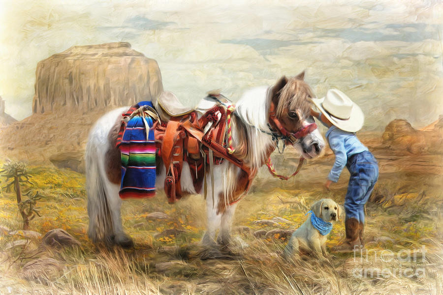  Cowboy Up Digital Art by Trudi Simmonds