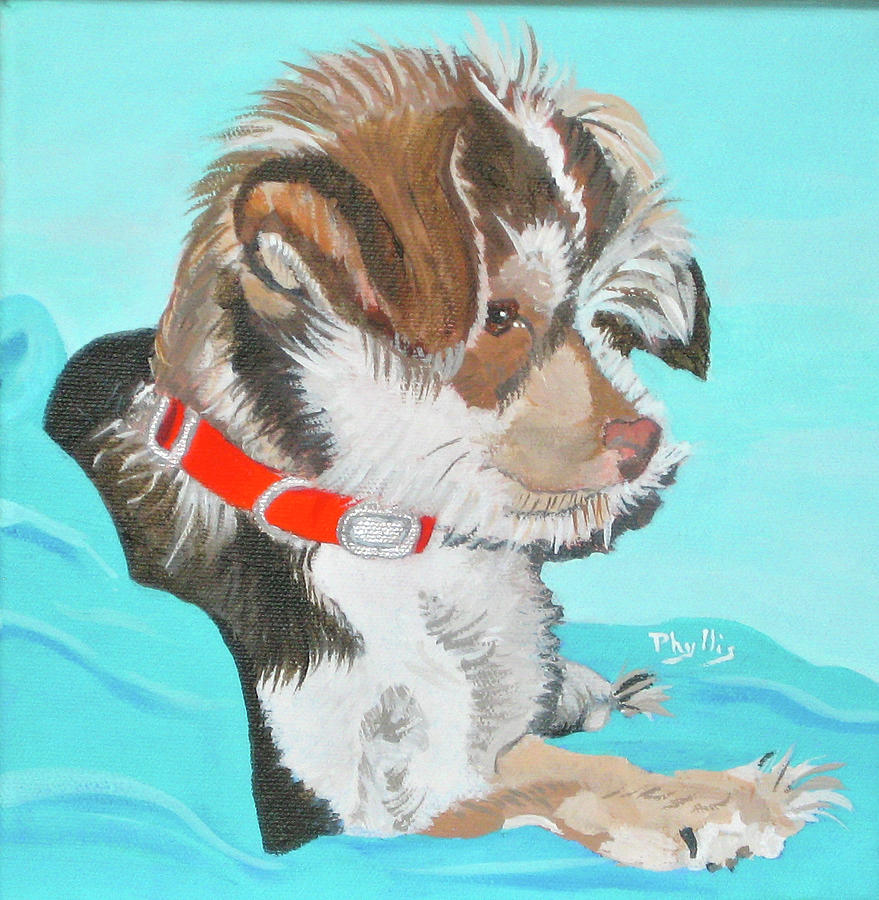  Cute Little Puppy Painting by Phyllis Kaltenbach