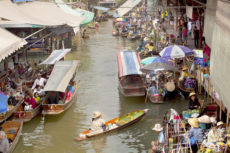 Damnoen Saduak Floating Market southwest of Bangkok Thailand Photograph by Anthony Totah