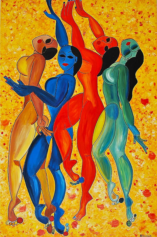  Dancing Aphrodities Painting by Dorota Nowak