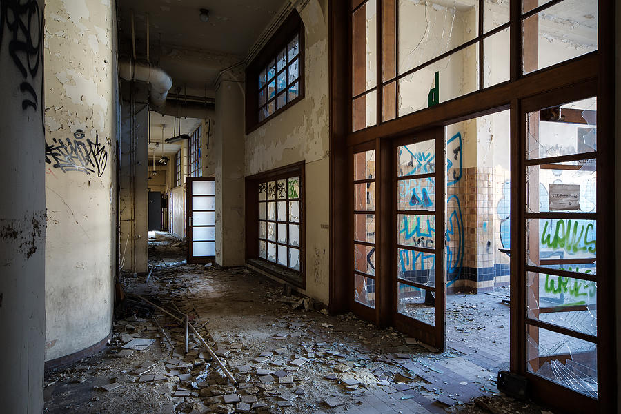  Demolished school building- Urban exploration Photograph by Dirk Ercken