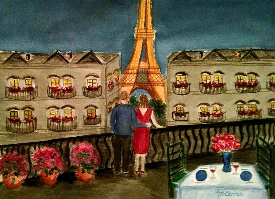  Enchanted Paris Evening  Painting by M Carlen