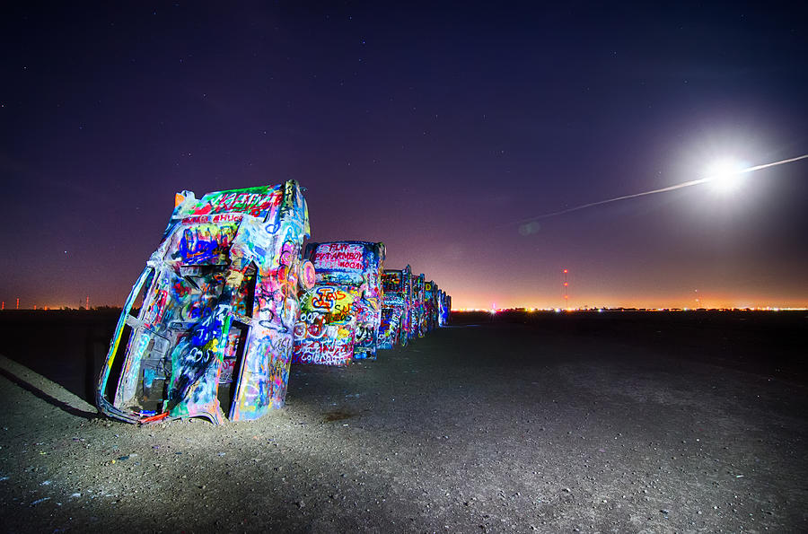  Famous art installation Cadillac Ranch Photograph by Alex Grichenko