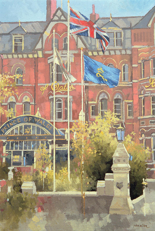 Flag Painting -  Flags outside the Prince of Wales by Peter Miller
