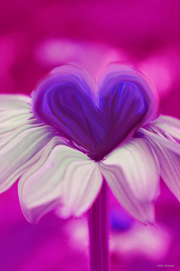  Flower Heart Photograph by Linda Sannuti