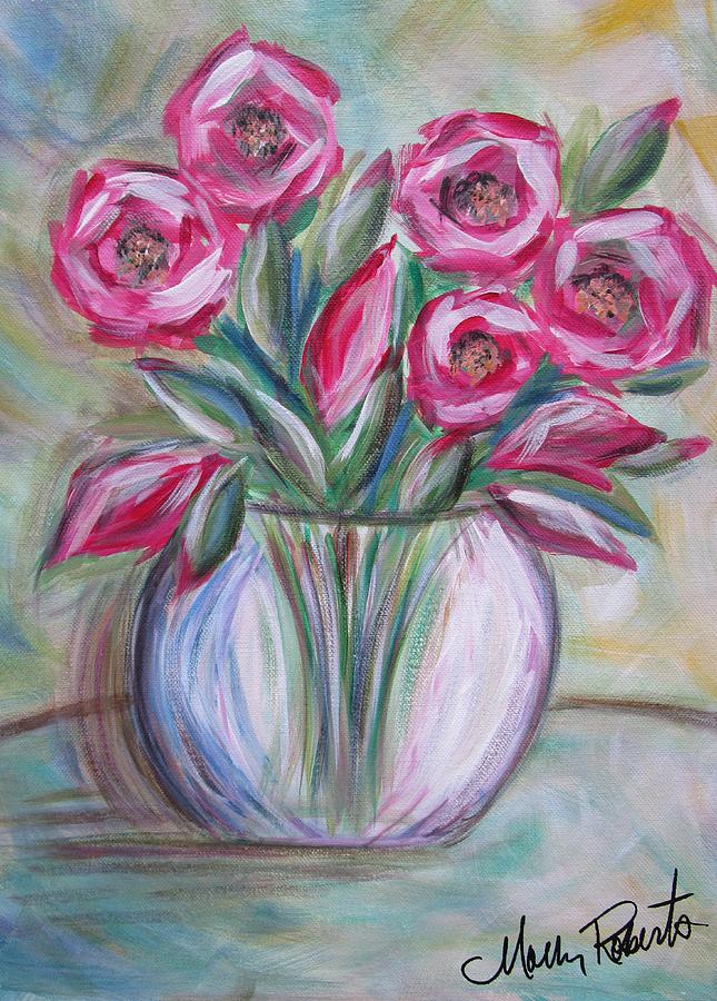 Flower Painting -  From The Garden by Molly Roberts