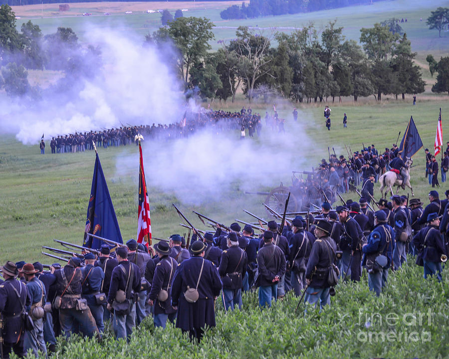 Gettysburg Union Artillery And Infantry 7496c Photograph by Cynthia Staley