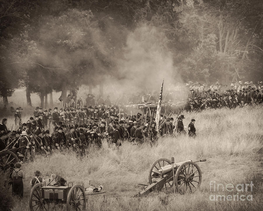 Gettysburg Union Artillery and Infantry 8456S Photograph by Cynthia ...