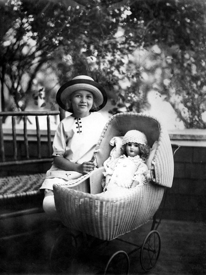 Girl Doll In Baby Buggy 1919 Black White 1910s Photograph by Mark ...