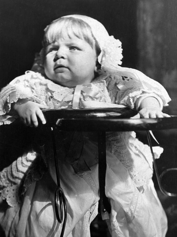 Girl In Highchair 1900 Black White 1900s Archive Photograph By Mark Goebel